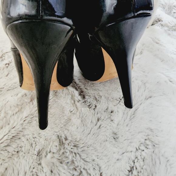 JIMMY CHOO ZIP BACK PATENT LEATHER HEELED BOOTIES SIZE 39 (9) - Picture 6 of 12